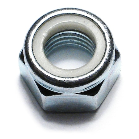 Midwest Fastener Nylon Insert Lock Nut, M18-2.50, Steel, Class 8, Zinc Plated, 10 PK 53671